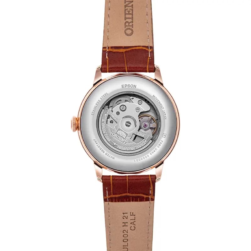 Orient Bambino Sun & Moon White Dial Men's Watch | RA‑AK0801S