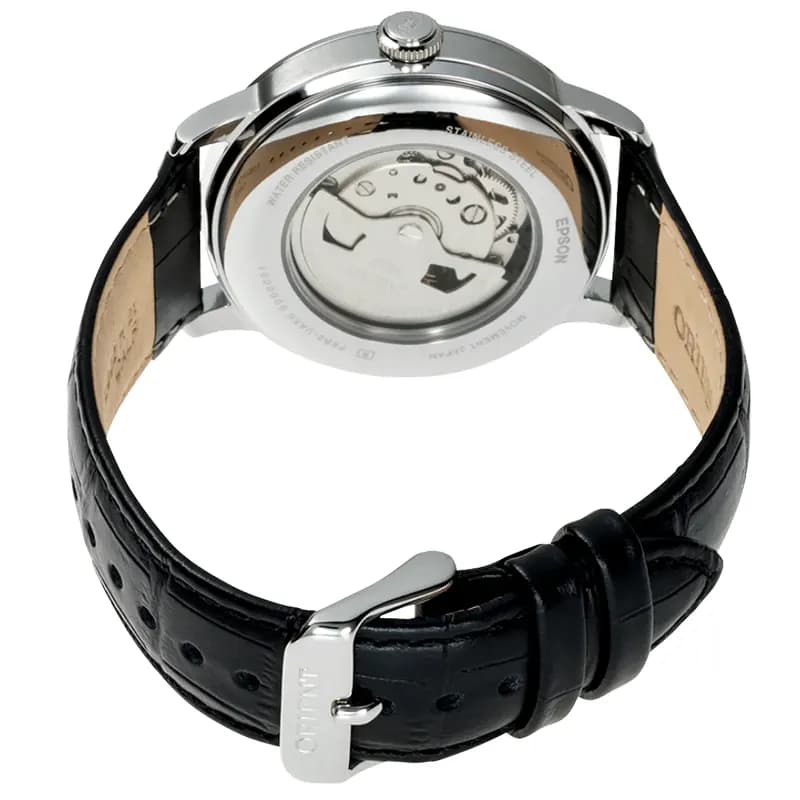 Orient Bambino Sun & Moon White Dial Automatic Men's Watch | RA-AK0802S