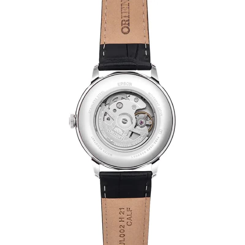 Orient Bambino Sun & Moon White Dial Automatic Men's Watch | RA-AK0802S