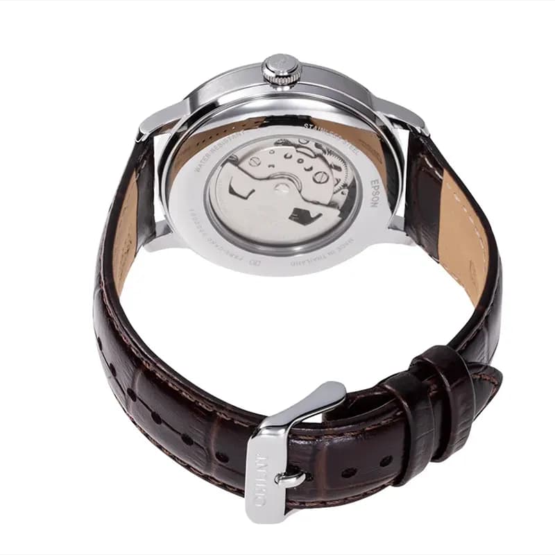 Orient Bambino V9 Sun & Moon Brown Dial Men's Watch | RA-AK0804Y