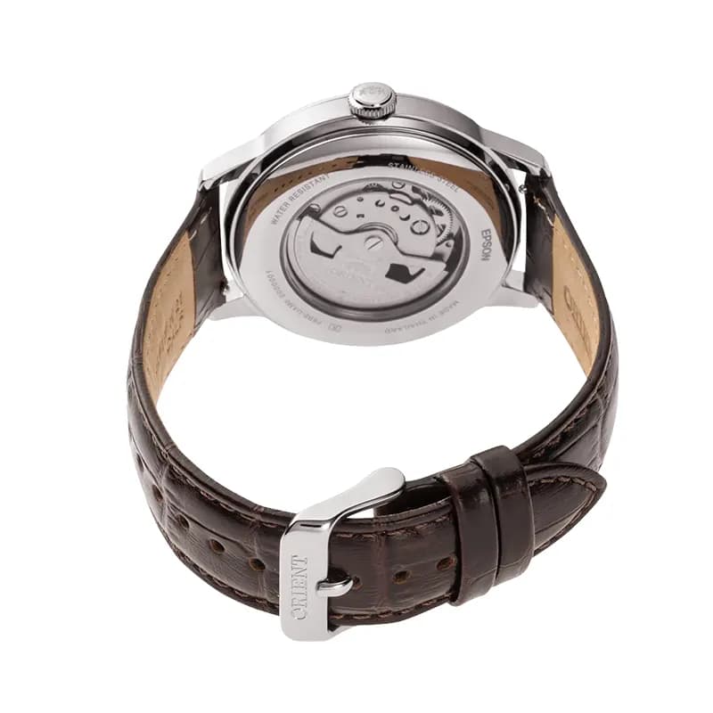 Orient Bambino Sun & Moon Bordeaux Dial Men's Watch | RA-AK0807R
