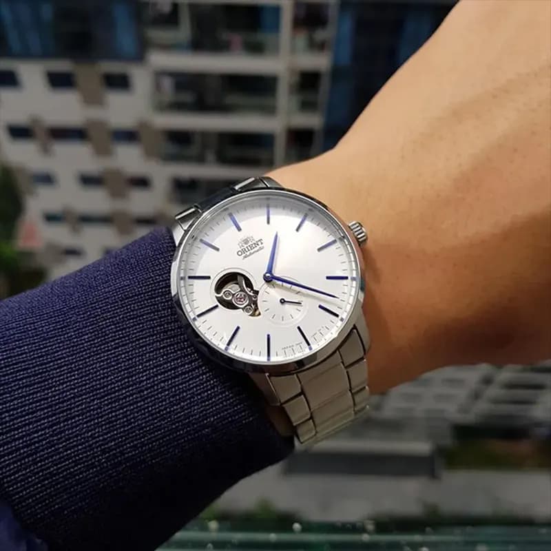 Orient Contemporary Semi-skeleton White Dial Men's Watch | RA-AR0102S
