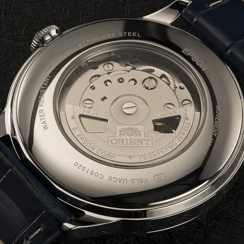 Orient Sun and Moon Open Heart Blue Dial Men's Watch | RA-AS0103A