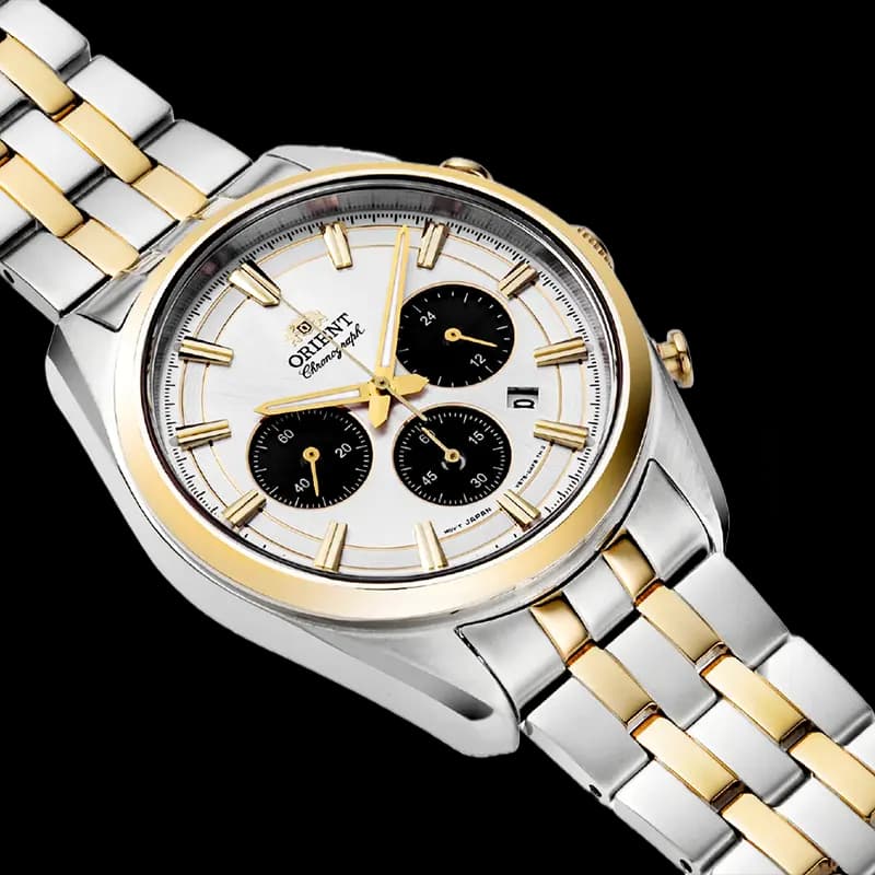 Orient Contemporary Solar Chronograph Panda Dial Men's Watch | RA-TX0302S