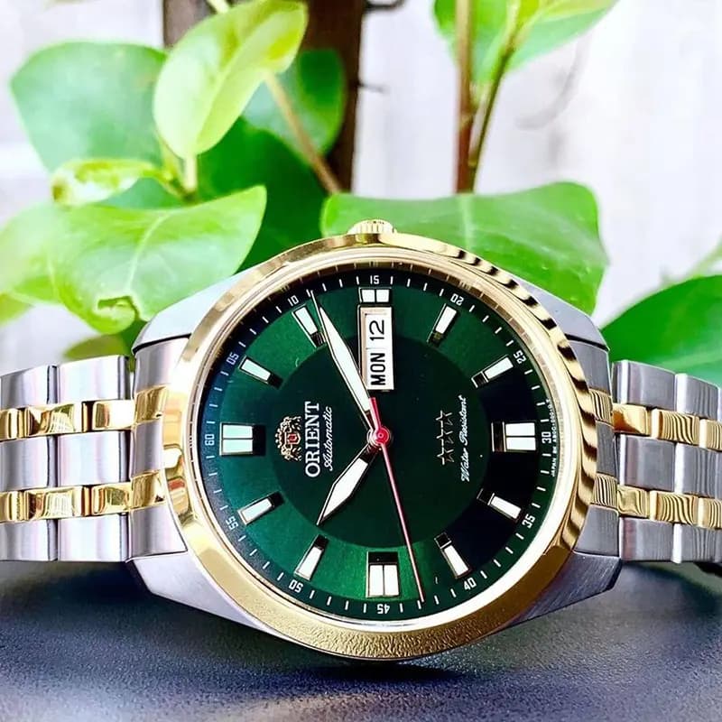 Orient Three Star Automatic Green Dial Men's Watch | SAB0C008F8-B