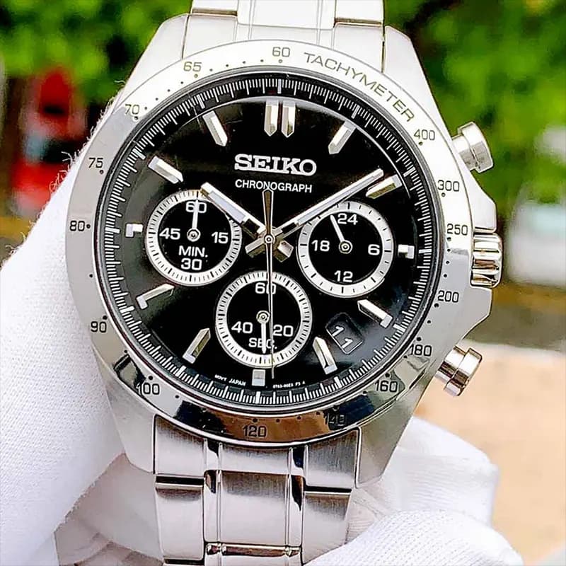 Seiko Spirit SBTR013 Chronograph Black Dial Men’s Watch