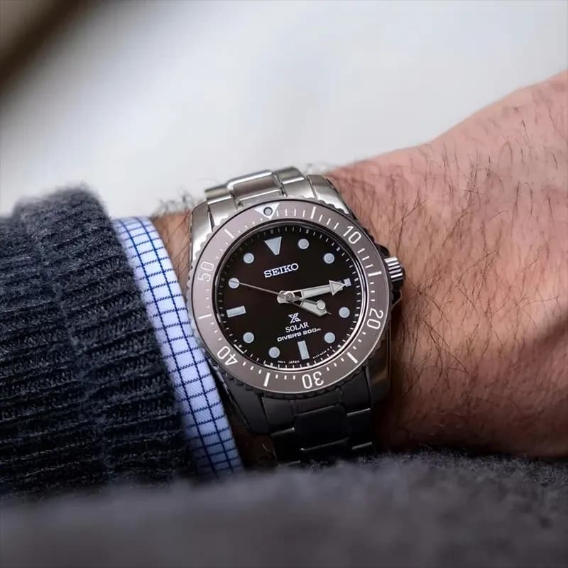 Seiko Prospex Solar Scuba Diver's Brown Dial Men’s Watch | SNE571P1