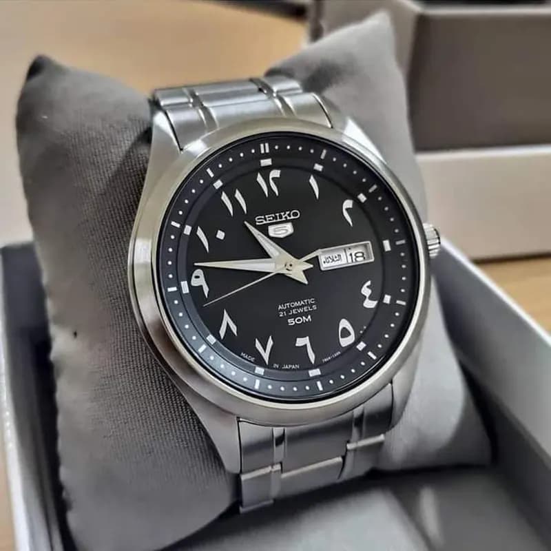 Seiko 5 Automatic Black Dial Men’s Watch | SNKP21J1