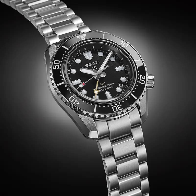 Seiko Prospex Diver's 1968 Heritage GMT ‘Dark Depths’ Black Dial Men's Watch | SPB383J1