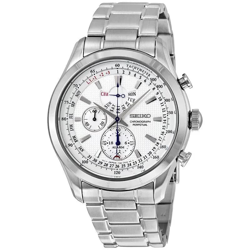 Seiko Neo Classic Chronograph White Dial Men’s Watch | SPC123P1
