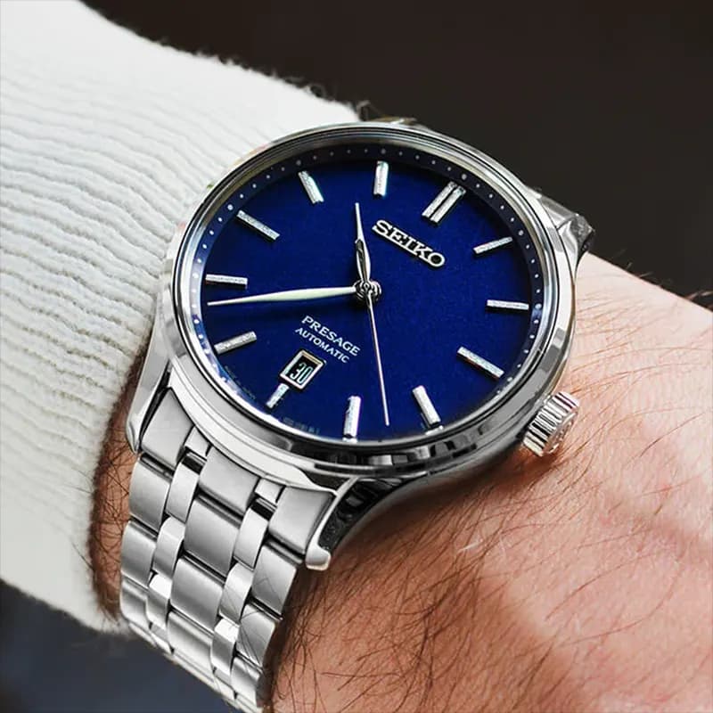 Seiko Presage Japanese Garden Blue Dial Men's Watch | SRPD41J1