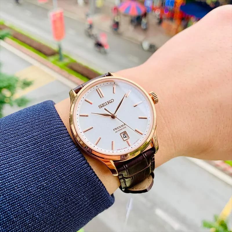 Seiko Presage Japanese Garden White Dial Men's Watch | SRPD42J1