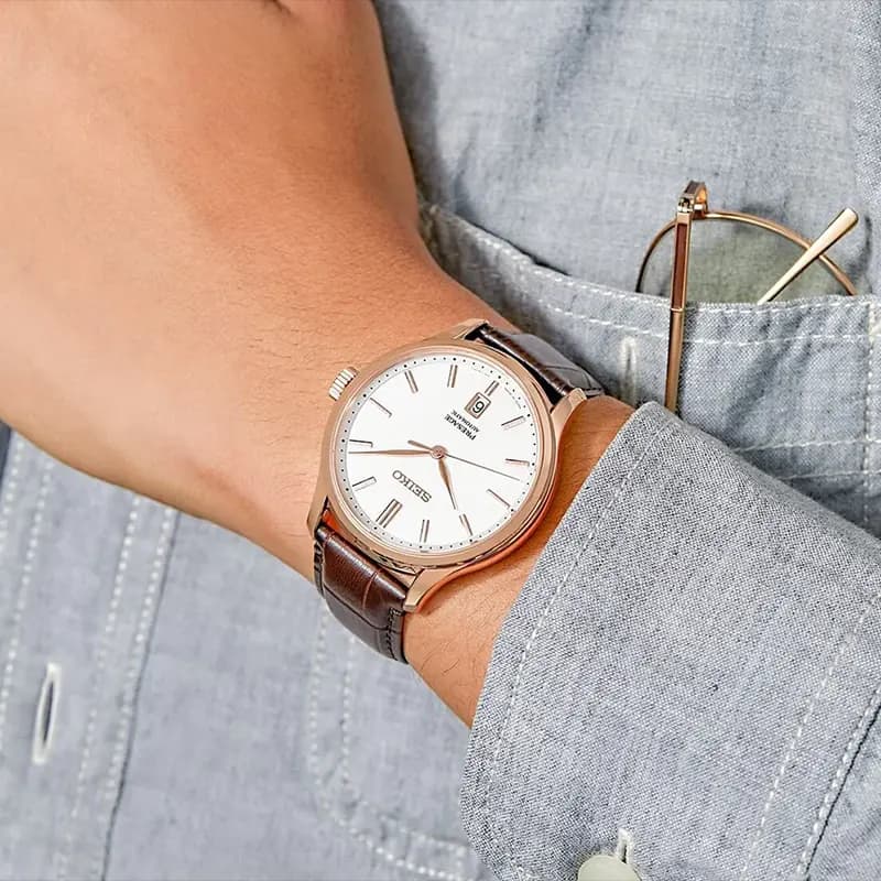 Seiko Presage Japanese Garden White Dial Men's Watch | SRPD42J1
