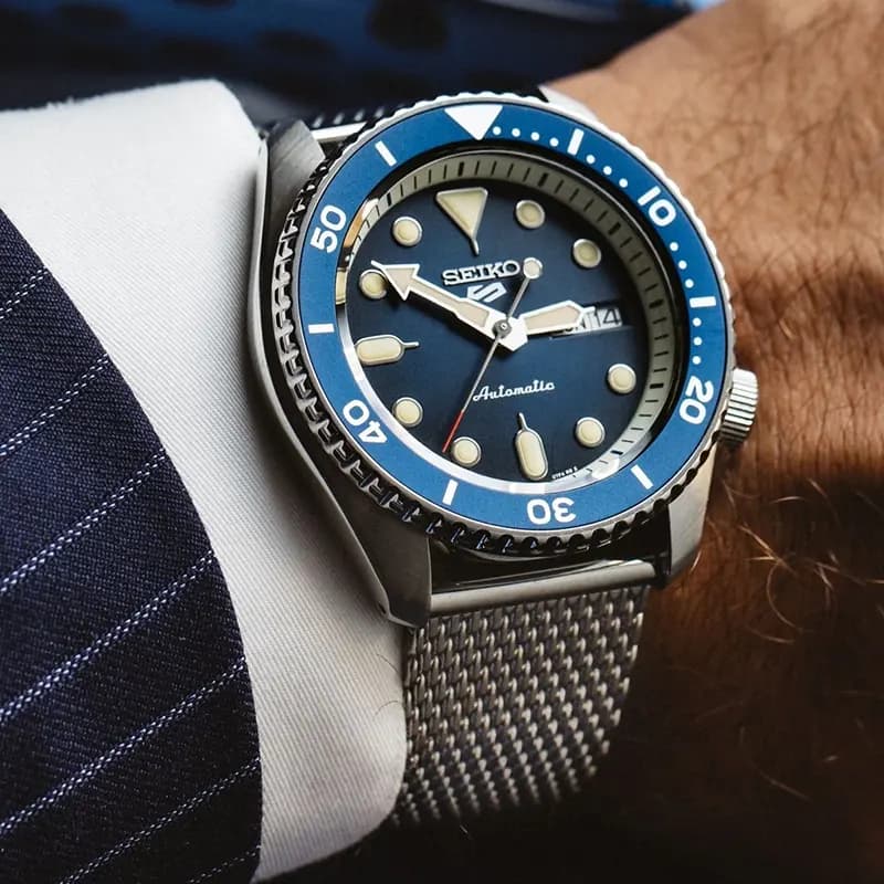 Seiko 5 Sports Blue Dial Automatic Men's Watch | SRPD71K1 secondary view