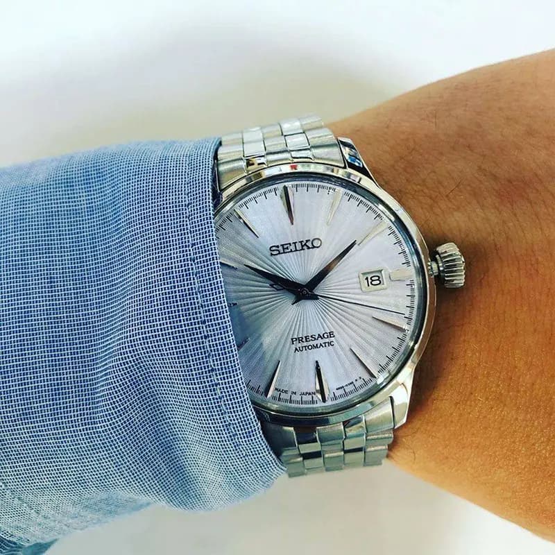 Seiko Presage Cocktail Time Light Blue Dial Men's Watch | SRPE19J1