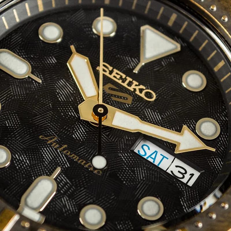 Seiko 5 Sports Automatic Black Textured Dial Men's Watch | SRPE80K1
