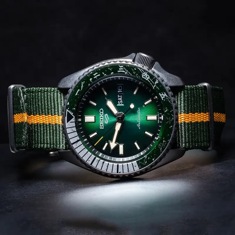 Seiko 5 Sports NARUTO & BORUTO "Rock Lee" Limited Edition Men's Watch | SRPF73K1