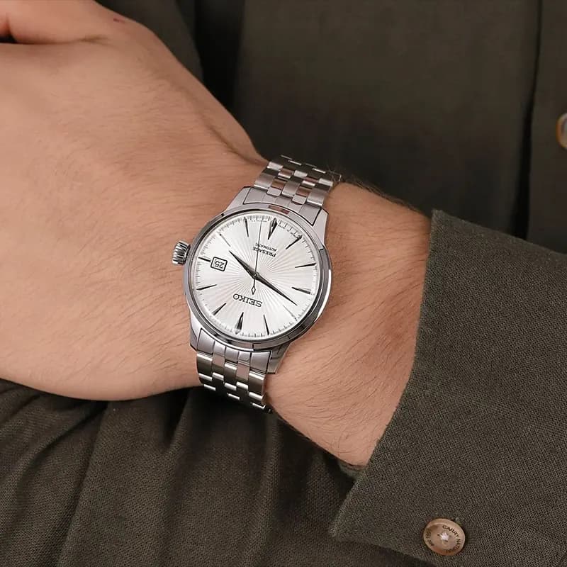 Seiko Presage Cocktail Time Silver Dial Men's Watch | SRPG23J1