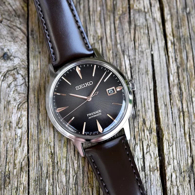 Seiko Presage Cocktail Time 'The Irish Coffee' Charcoal Dial Men's Watch | SRPJ17J1