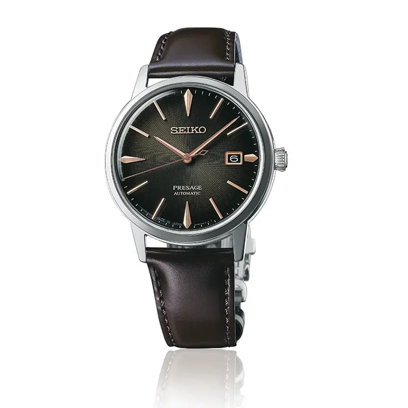 Seiko Presage Cocktail Time 'The Irish Coffee' Charcoal Dial Men's Watch | SRPJ17J1