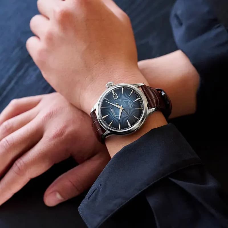 Seiko Presage Cocktail 'Midnight Blue Moon' Blue Dial Men's Watch | SRPK15J1