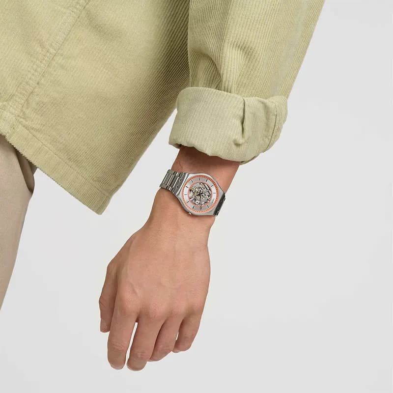 Swatch Essence Of Spring Skeleton Dial Ultra Thin Men's Watch | SS07S144G secondary view