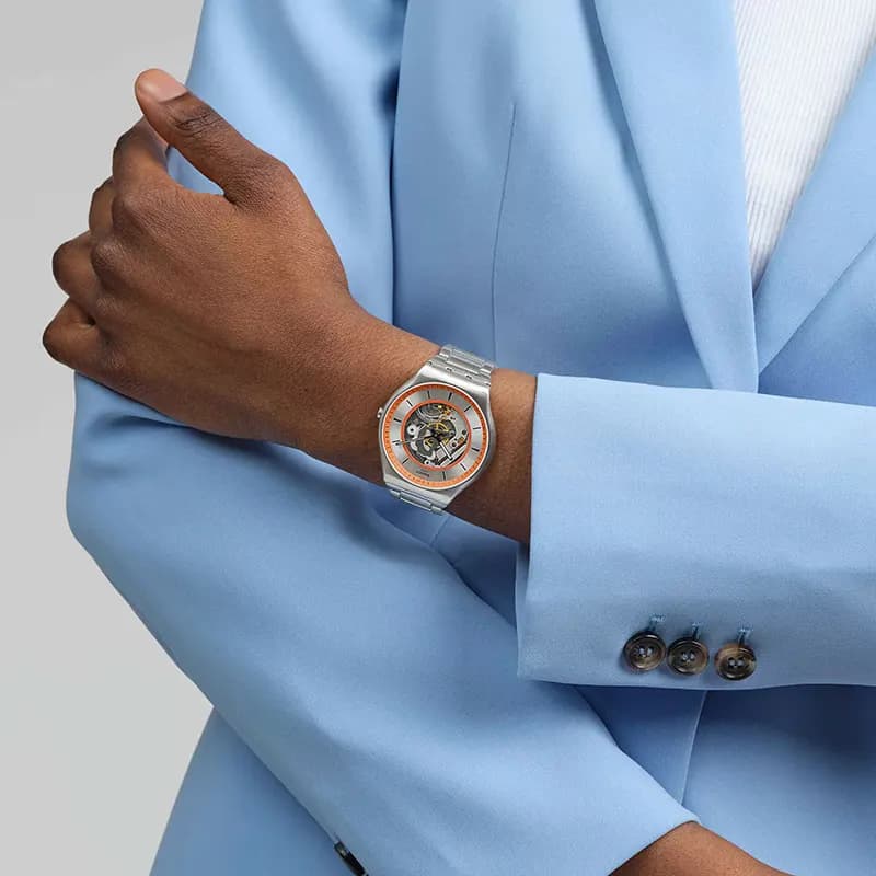 Swatch Essence Of Spring Skeleton Dial Ultra Thin Men's Watch | SS07S144G