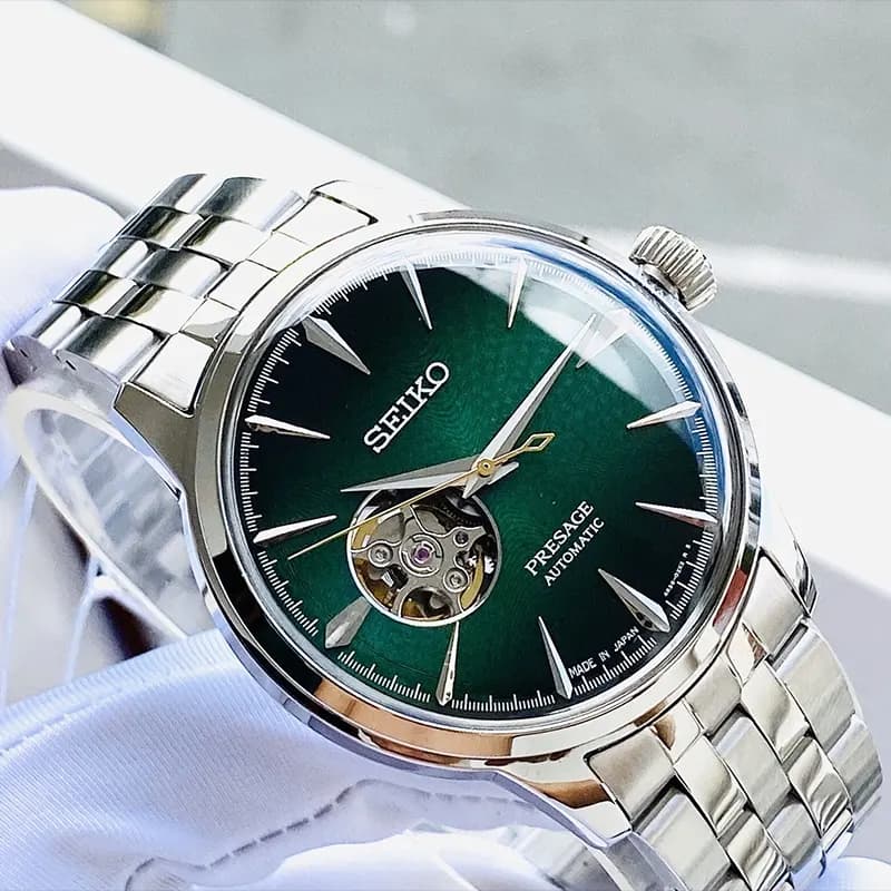 Seiko Presage Cocktail Time 'Grasshopper' Open Heart Men's Watch | SSA441J1