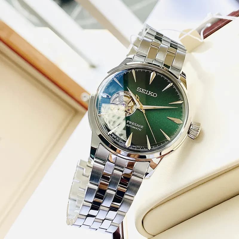 Seiko Presage Cocktail Time 'Grasshopper' Open Heart Men's Watch | SSA441J1