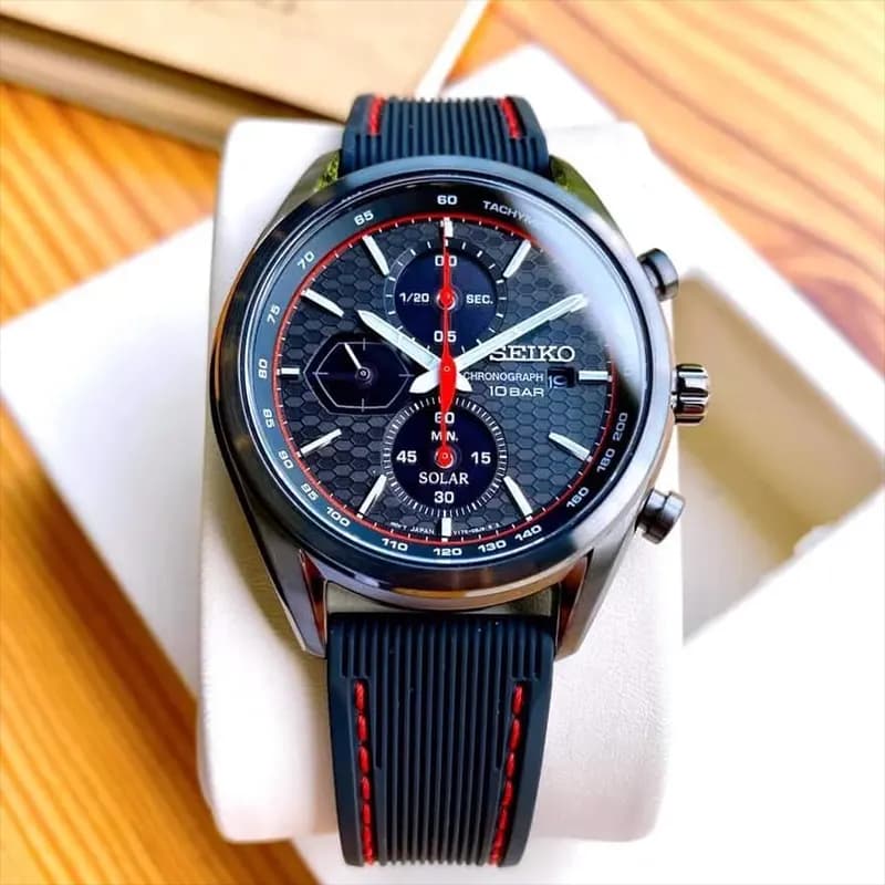 Seiko Solar Chronograph Black Dial Men’s Watch | SSC777P1