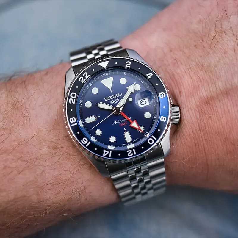 Seiko 5 Sports GMT Blueberry Dial Men’s Watch | SSK003K1