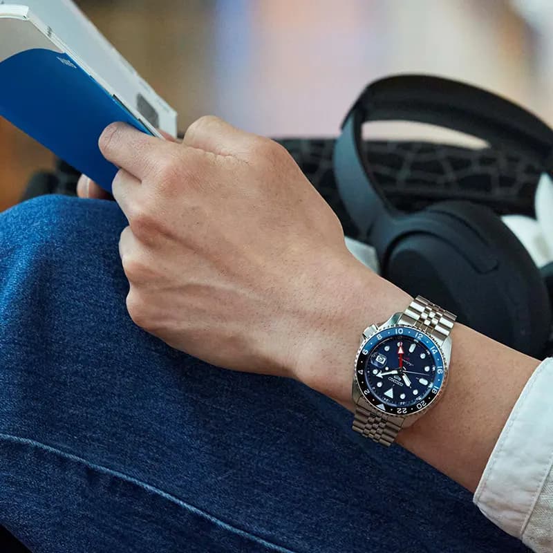 Seiko 5 Sports GMT Blueberry Dial Men’s Watch | SSK003K1