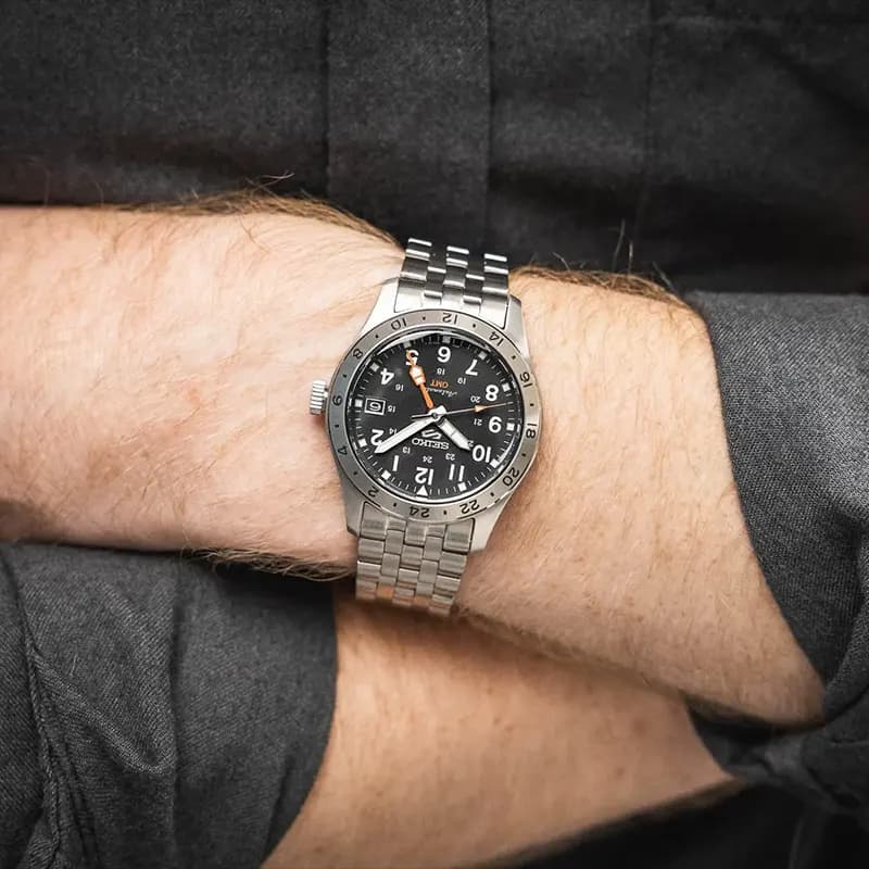 Seiko 5 Sports Field GMT Black Dial Men's Watch | SSK023K1