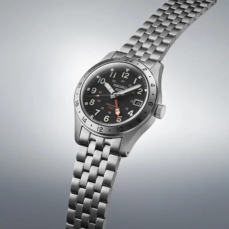 Seiko 5 Sports Field GMT Black Dial Men's Watch | SSK023K1