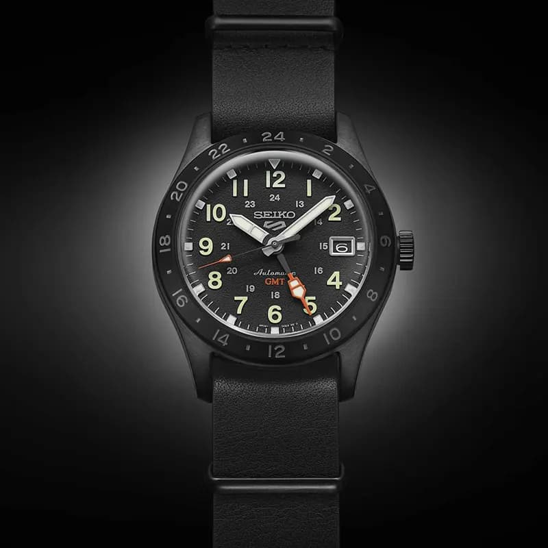 Seiko 5 Sports Field ‘Deception’ Mechanical GMT Black Dial Men's Watch | SSK025K1
