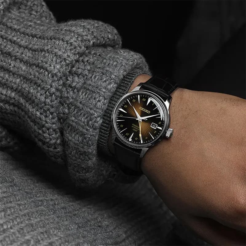 Seiko Presage Cocktail Time 'Rusty Nail' GMT Automatic Men's Watch | SSK039J1