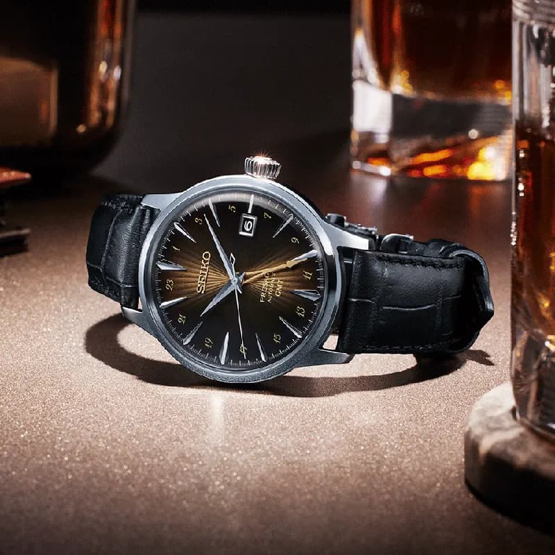 Seiko Presage Cocktail Time 'Rusty Nail' GMT Automatic Men's Watch | SSK039J1