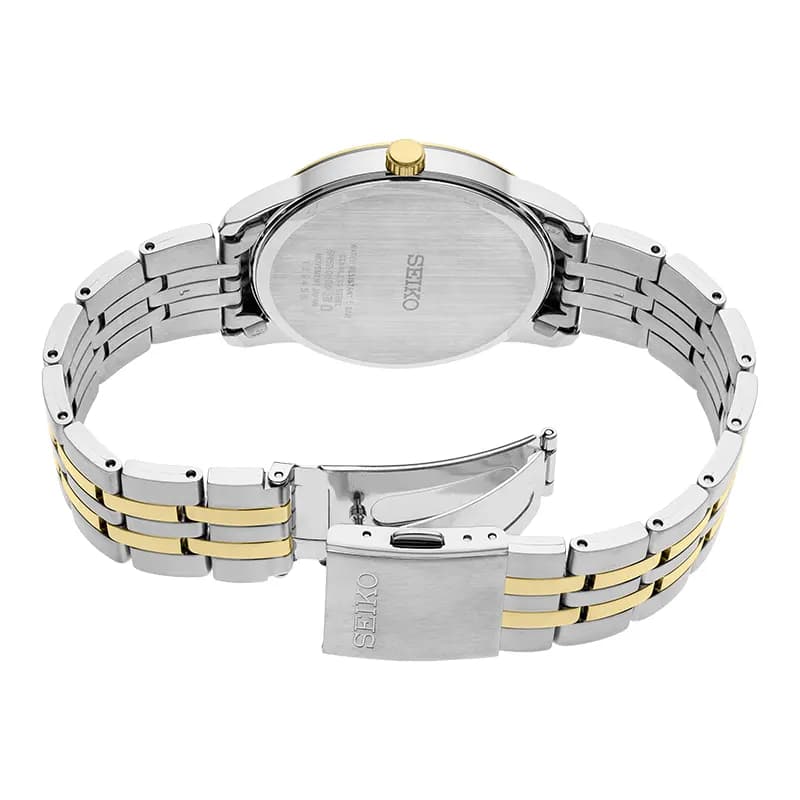 Seiko Essentials White Dial Two-Tone Men’s Watch | SUR402P1