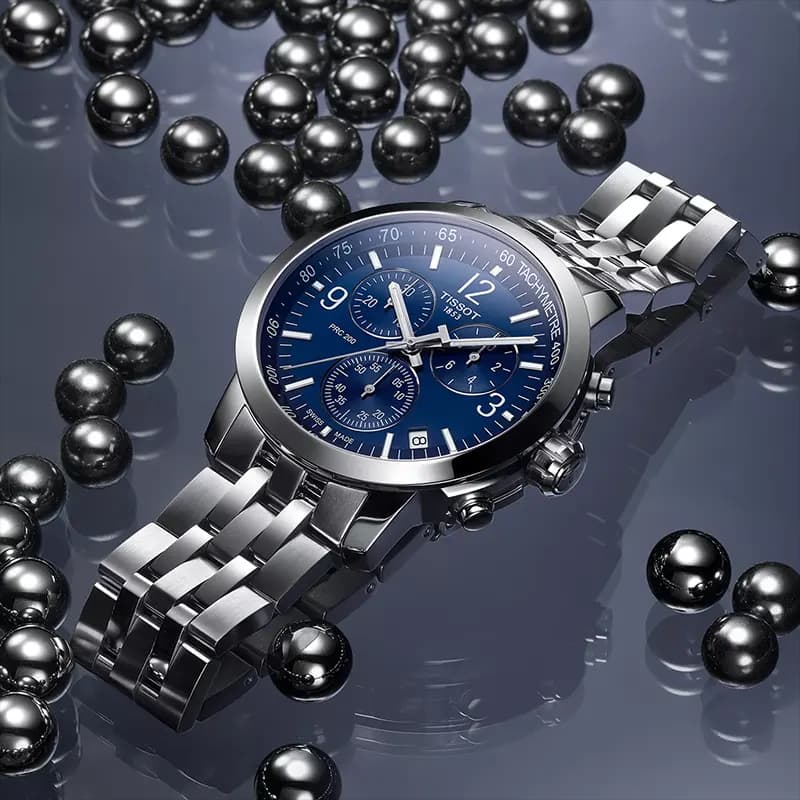 Tissot PRC 200 Chronograph Blue Dial Men's Watch | T114.417.11.047.00