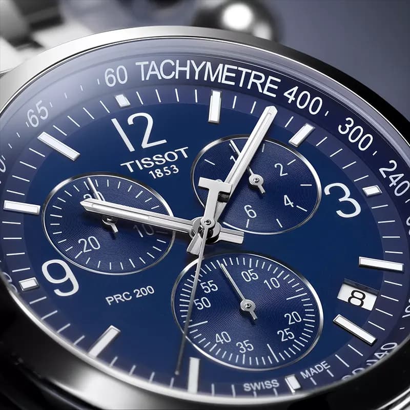 Tissot PRC 200 Chronograph Blue Dial Men's Watch | T114.417.11.047.00