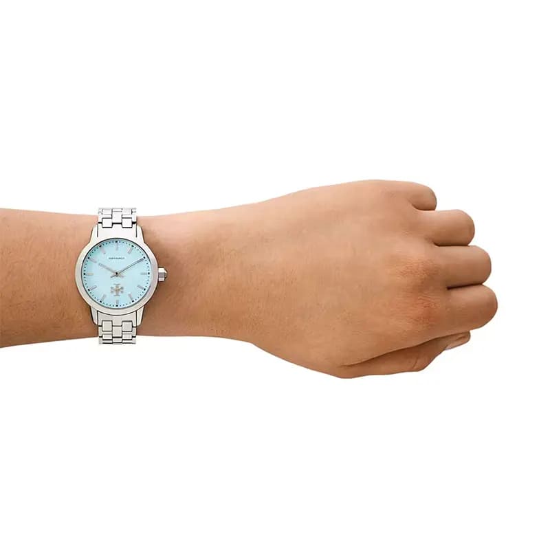 Tory Burch The Tory Ice Blue Pattern Dial Ladies Watch | TBW1057 secondary view