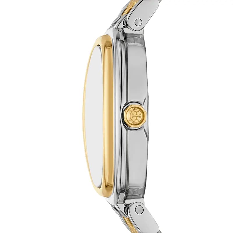 Tory Burch The Oval Ivory Dial Two-Tone Ladies Watch | TBW6033