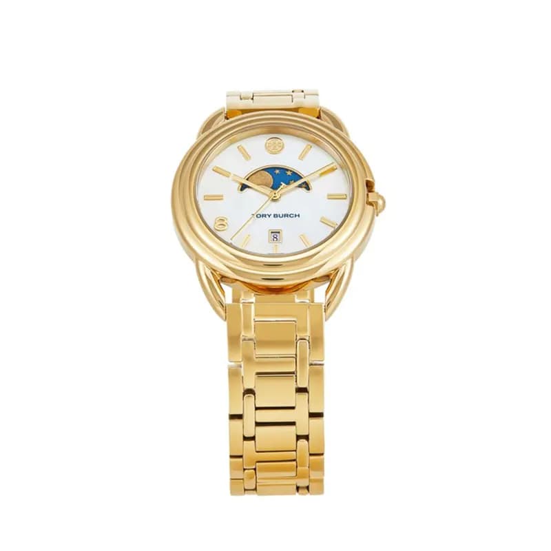 Tory Burch The Miller Celestial Moon Phase Dial Gold-Tone Ladies Watch | TBW7229