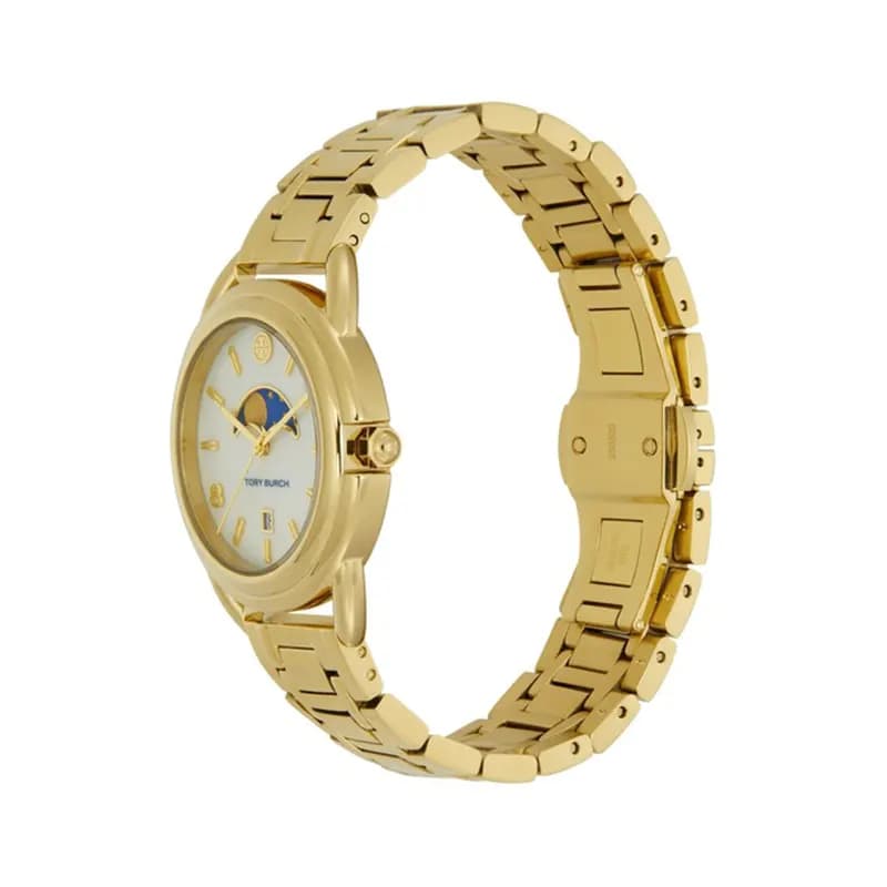 Tory Burch The Miller Celestial Moon Phase Dial Gold-Tone Ladies Watch | TBW7229