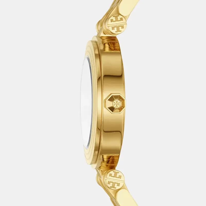 Tory Burch Classic T Blue Dial Gold-Tone Ladies Watch | TBW9010
