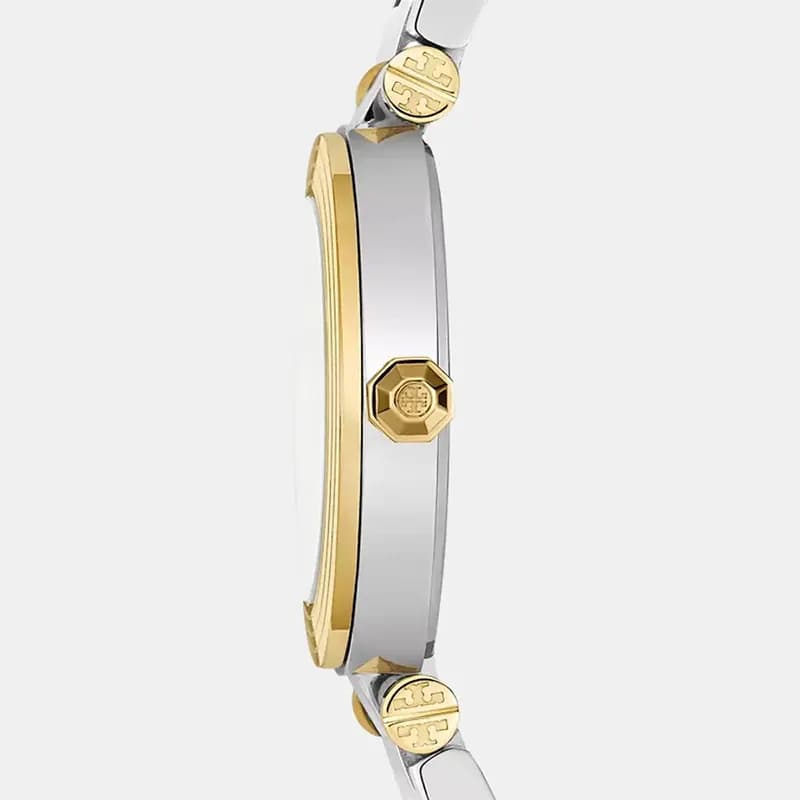 Tory Burch Classic T Two-Tone Ivory Dial Ladies Watch | TBW9014