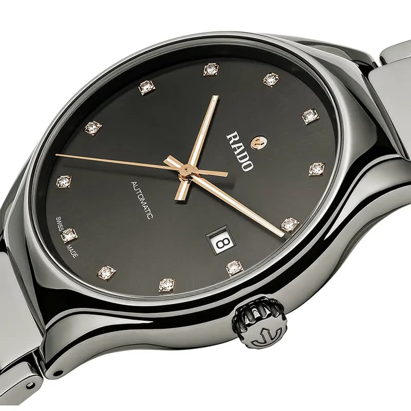 Rado True Round Automatic Grey Dial Men's Watch | R27057732