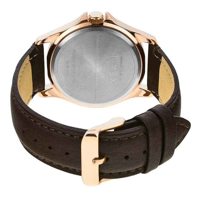 Timex Multifunction Silver Dial Leather Men's Watch | TW000X128