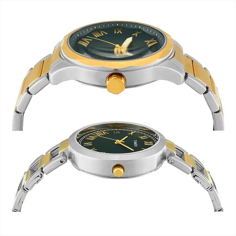 Timex Classic Green Dial Two-Tone Couple Watch | TW00PR340 secondary view