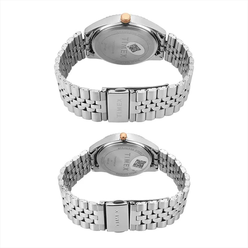 Timex Trendline Silver Dial Couple Watch | TW00PR343 secondary view